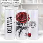 19037 wuthering heights haunt me red rose tumbler 2