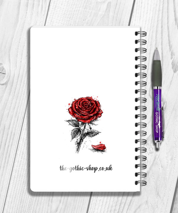 19041 wuthering heights haunt me red rose notebook