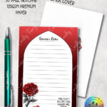 19042 wuthering heights haunt me red rose a6 notepad 1