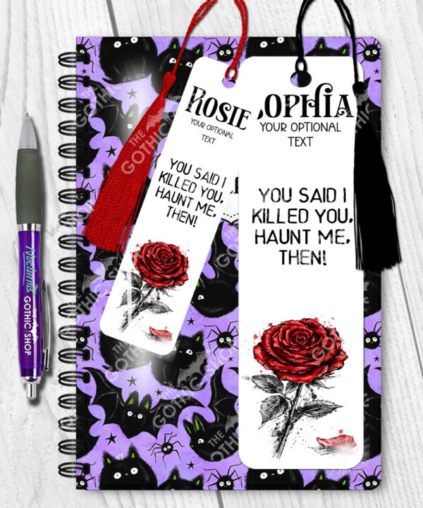 19043 wuthering heights haunt me red rose bookmark 2
