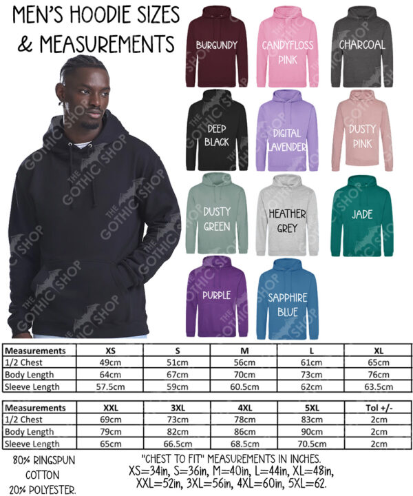 bats & purple moons unisex gothic hoodie with kangaroo pocket