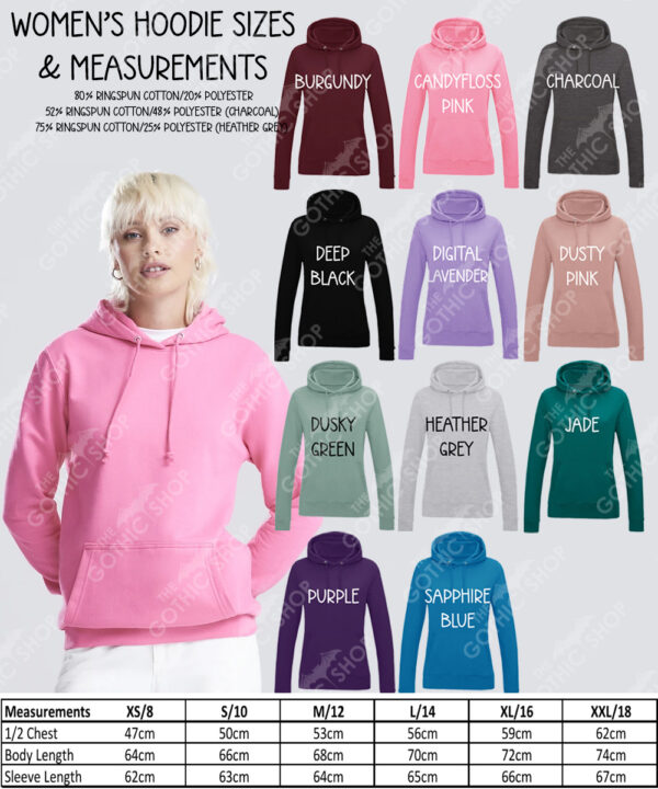 bats & purple moons unisex gothic hoodie with kangaroo pocket