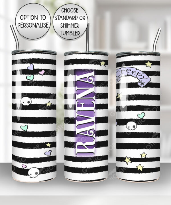 15137 personalised stripe creepy gothic tumbler 2