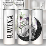 15139 personalised skull moon gothic tumbler 2