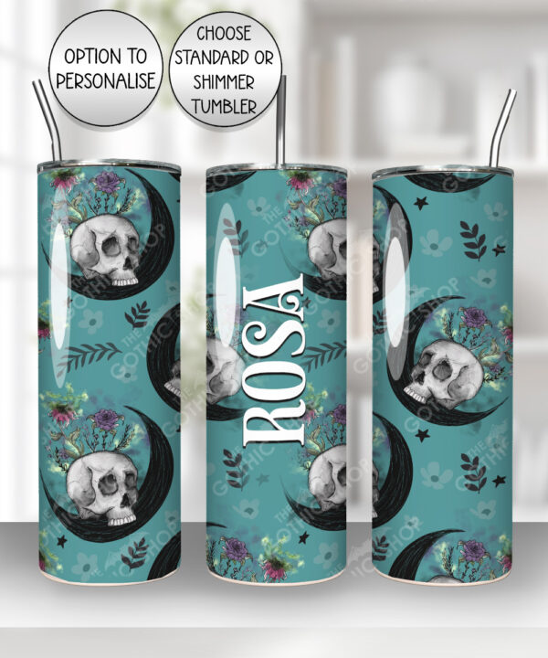 15140 personalised skull moon gothic tumbler 2