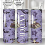 15143 personalised bookish purple gothic tumbler 2