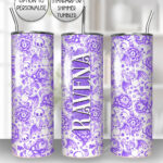 15145 personalised bats flowers gothic tumbler 2