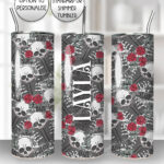 15153 personalised reader skull gothic tumbler 2
