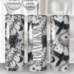 15210 personalised raven roses gothic tumbler 2