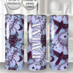 15211 personalised raven roses gothic tumbler 2