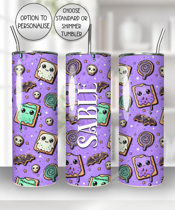 15451 personalised kawaii spooky treats gothic tumbler 2