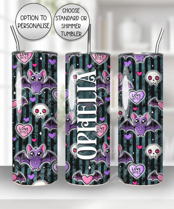 15460 personalised love bites purple bat tumbler 2