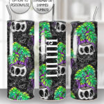 15507 personalised spooky monstera gothic tumbler 2