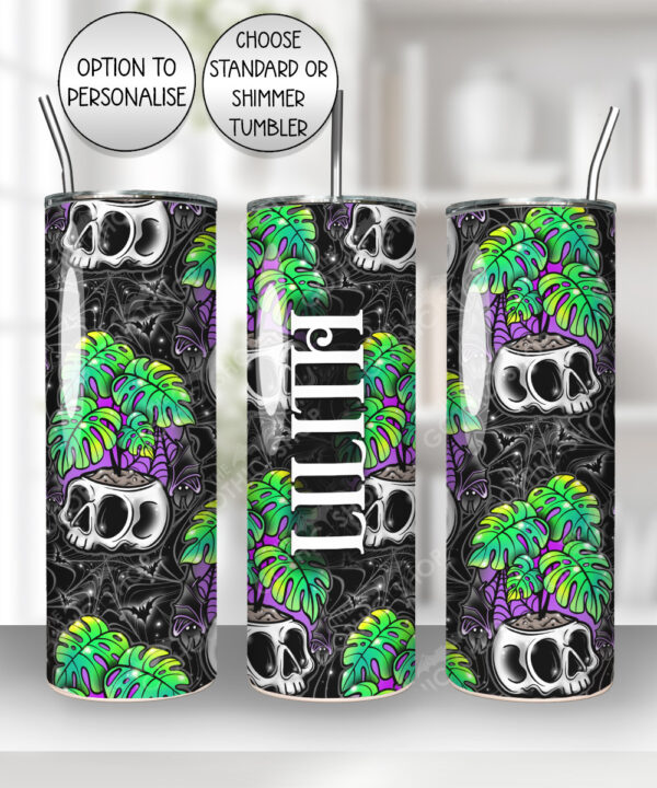 15507 personalised spooky monstera gothic tumbler 2