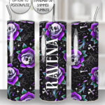15678 personalised dead rosey purple tumbler 2