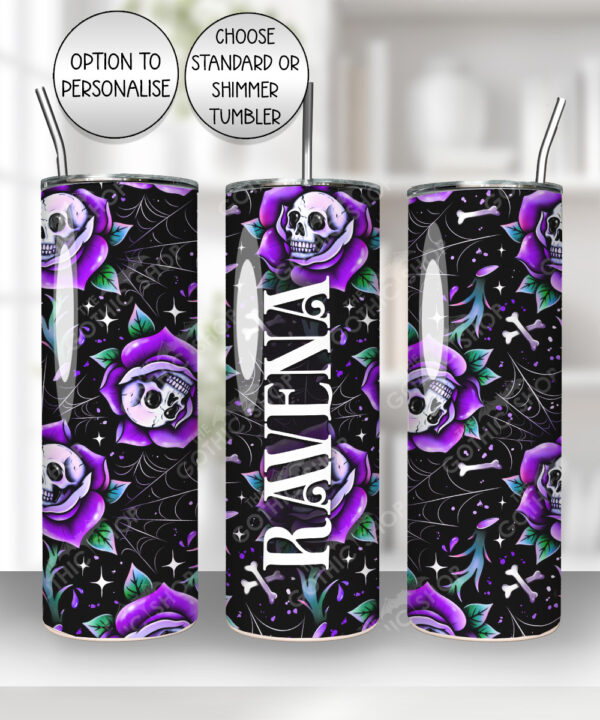 15678 personalised dead rosey purple tumbler 2
