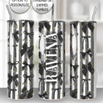 18519 personalised black gold bows gothic tumbler 3