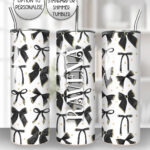 18520 personalised black gold bows gothic tumbler 3