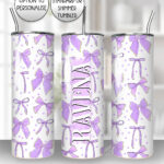 18522 personalised purple bows gothic tumbler 3