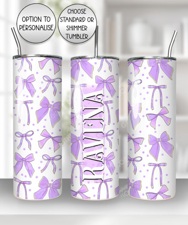 18522 personalised purple bows gothic tumbler 3