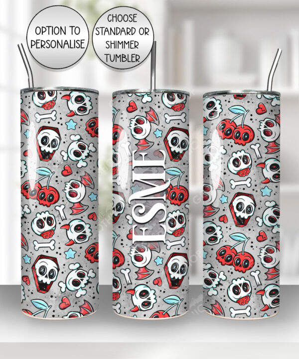 18629 skull cherries gothic tumbler 3