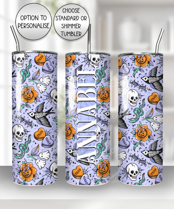 18697 personalised flash tattoo gothic tumbler 3