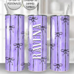 18991 personalised purple bow skull tumbler 3