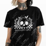 antisocial skull unisex gothic t shirt