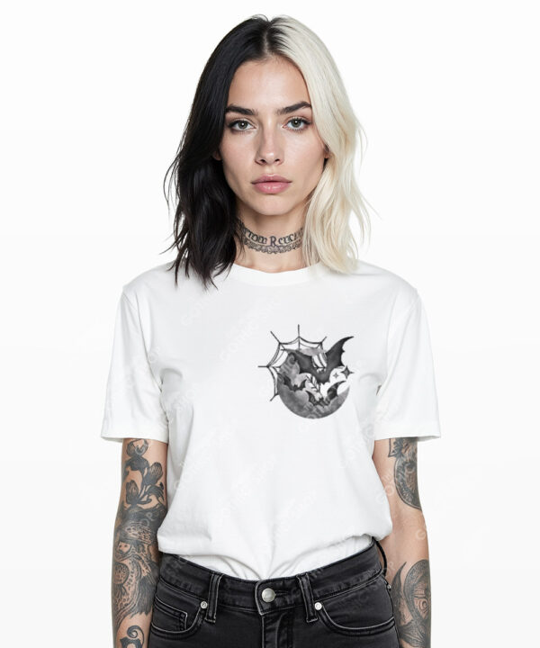 bats cobwebs and moon crescent unisex gothic t shirt