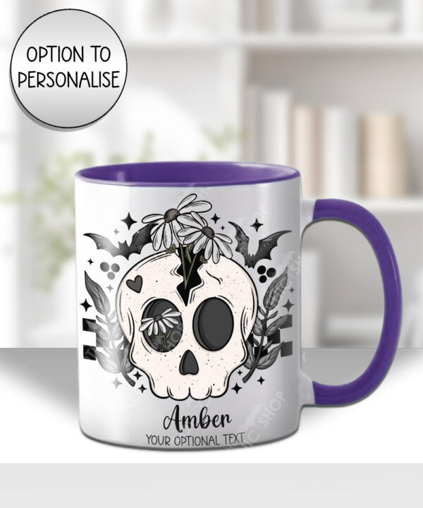 19049 skull daisies gothic mug 1