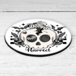 19050 skull daisies gothic coaster 2