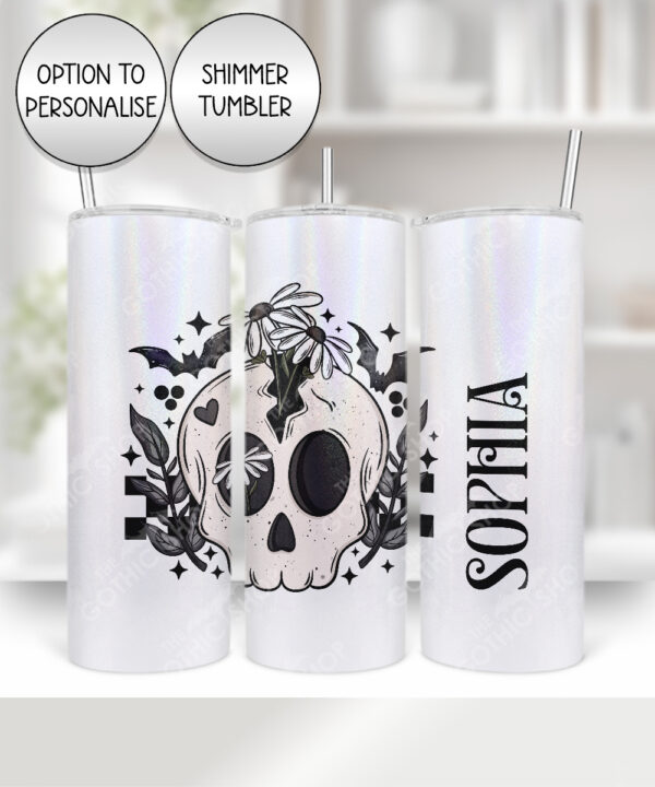 19051 skull daisies gothic tumbler 2