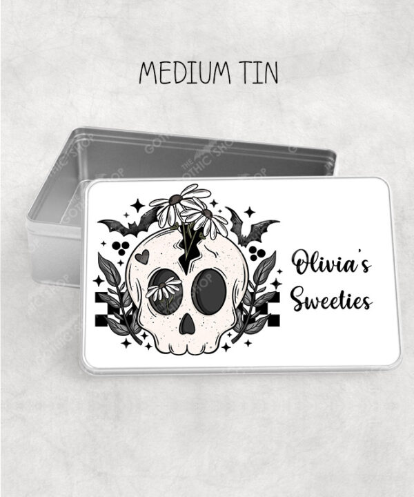19054 skull daisies gothic tin 1