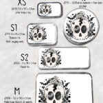 19054 skull daisies gothic tin 2