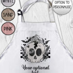 19057 skull daisies gothic apron 1