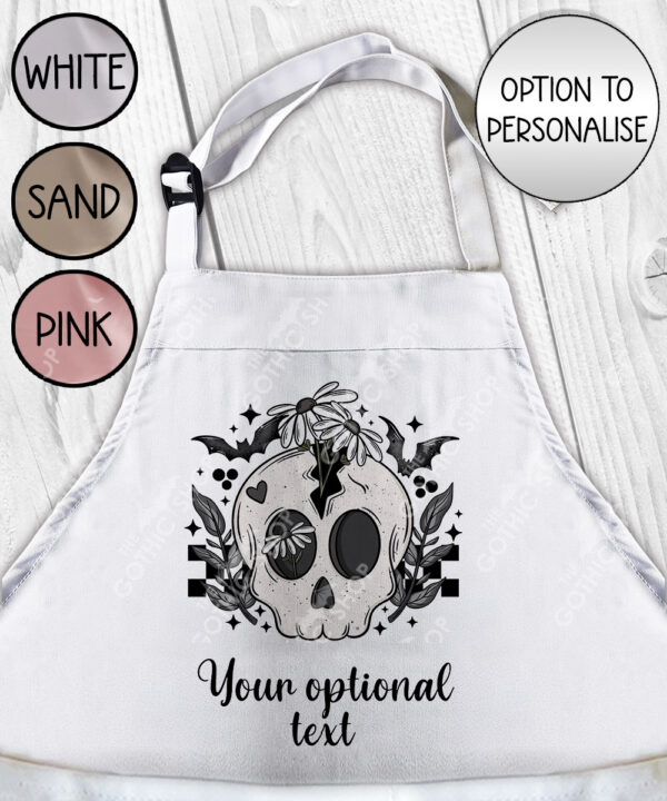 19057 skull daisies gothic apron 1
