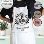 19057 skull daisies gothic apron 2
