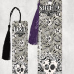 19064 skull daisies gothic bookmarks 1