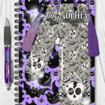 19064 skull daisies gothic bookmarks 2