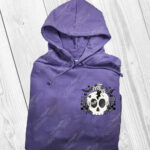 19069 skull daisies gothic hoodie 2