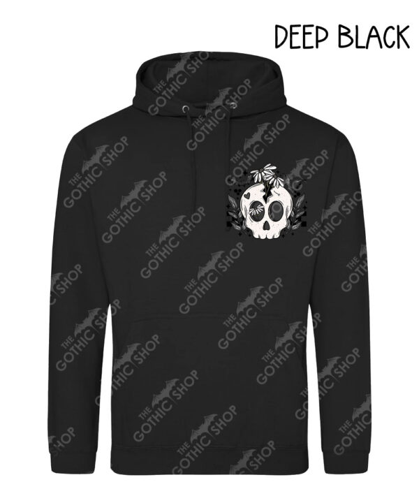 19069 skull daisies gothic hoodie 3