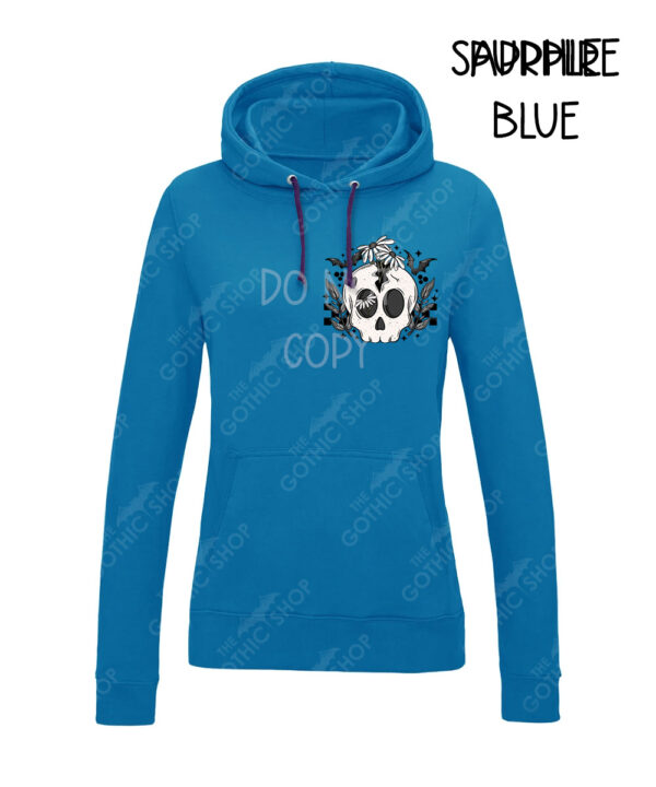 19069 skull daisies gothic hoodie 4