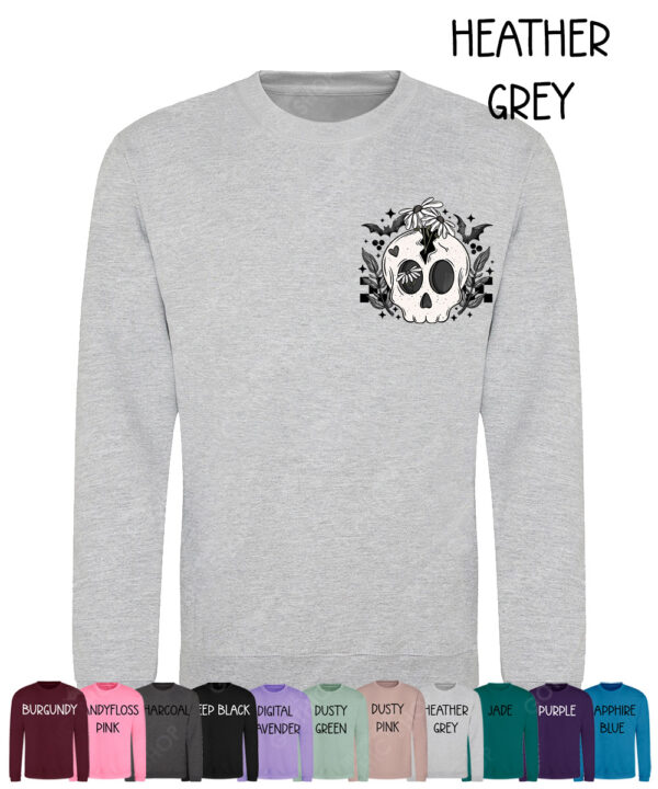 19070 skull daisies gothic sweatshirt 1