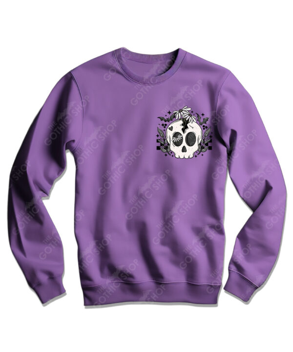 19070 skull daisies gothic sweatshirt 4