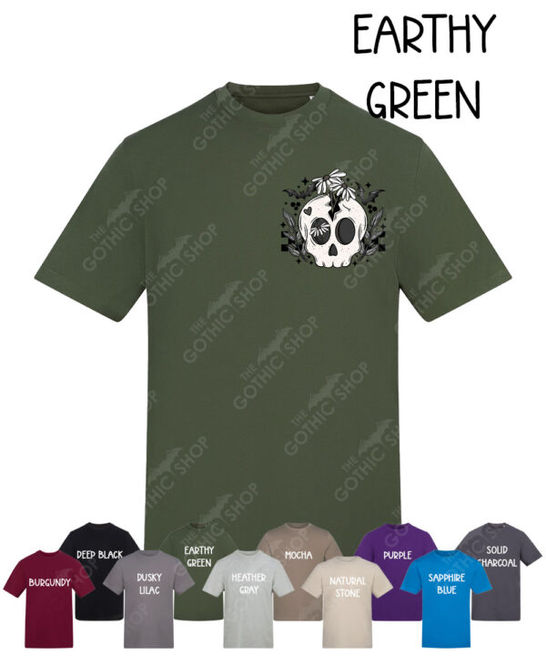 19072 skull daisies gothic t shirt 1