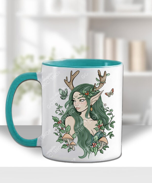 19074 green forest fairy personalised mug 1