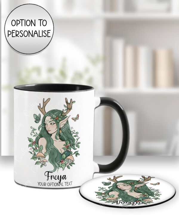 19074 green forest fairy personalised mug 3