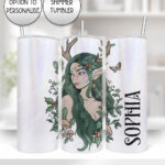 19076 green forest fairy personalised tumbler 1