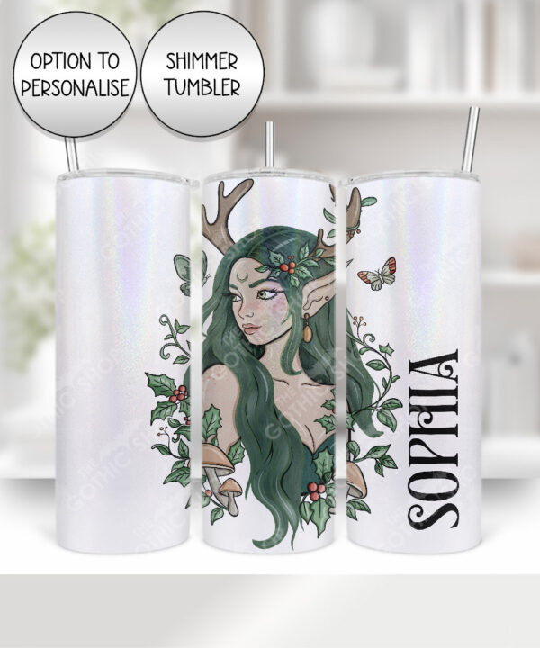 19076 green forest fairy personalised tumbler 1