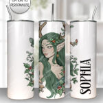 19076 green forest fairy personalised tumbler 2